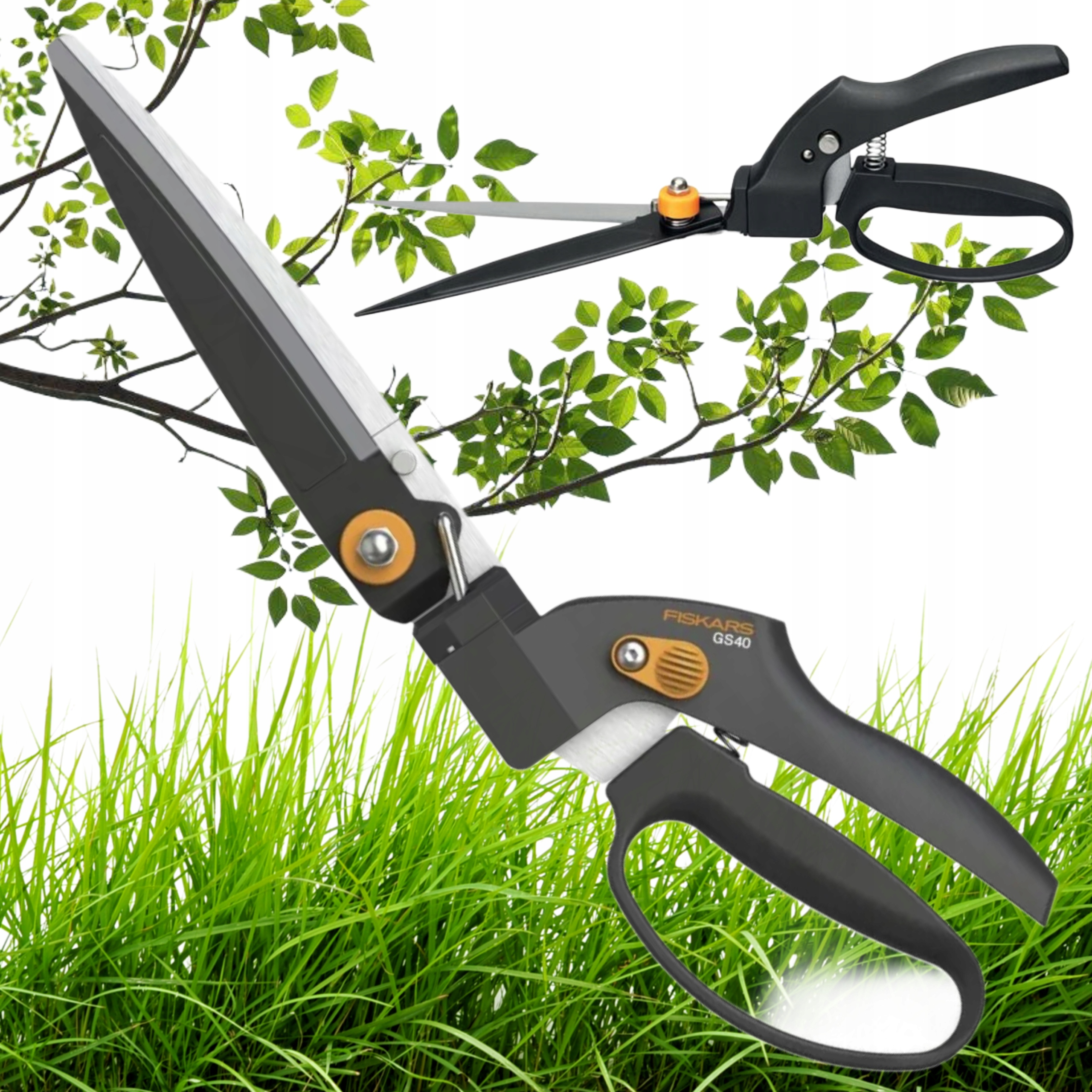 Fiskars Smart Fit GS40 Nůžky Na Trávy 360° Přesnost Čepele Nerezová Ocel