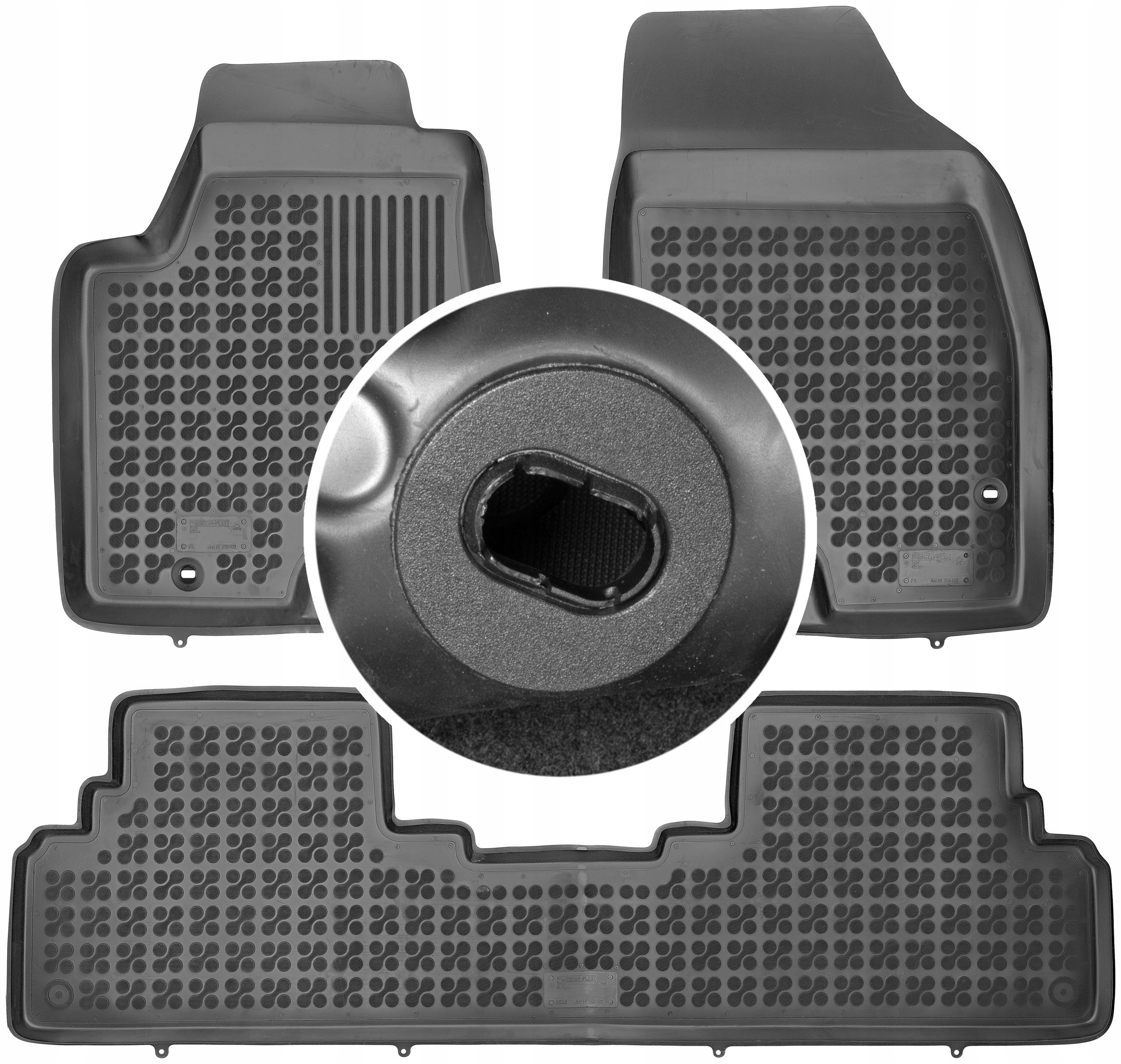 Lexus Rx III (AL10) 2009-2012 Gumové rohože do auta Upevnenie