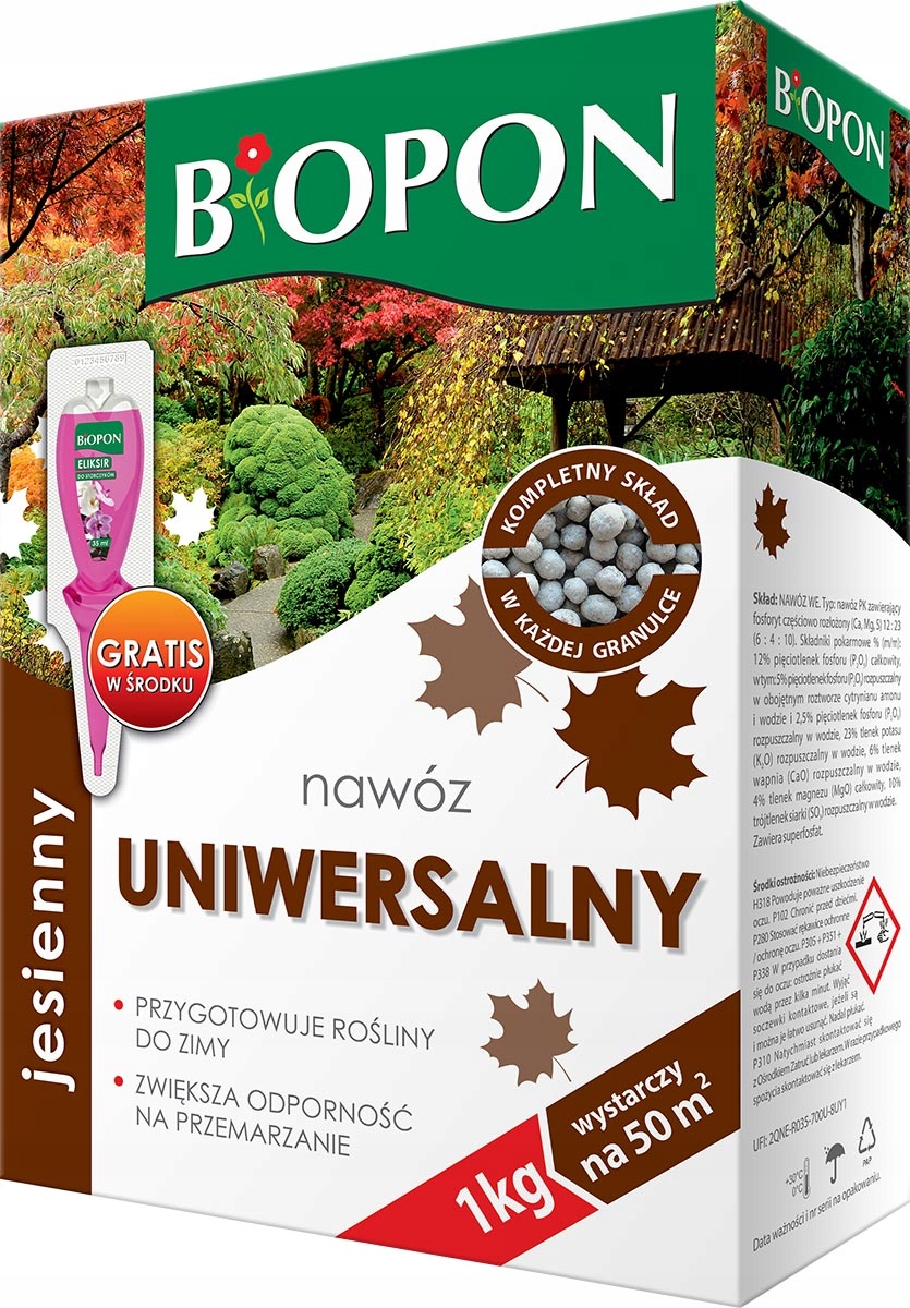

Biopon nawóz Jesienny granulowany Uniwersalny 1kg