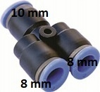 

Rozgałęźnik Trójnik Y Redukcja Auto Wtyk 1x10 2x8