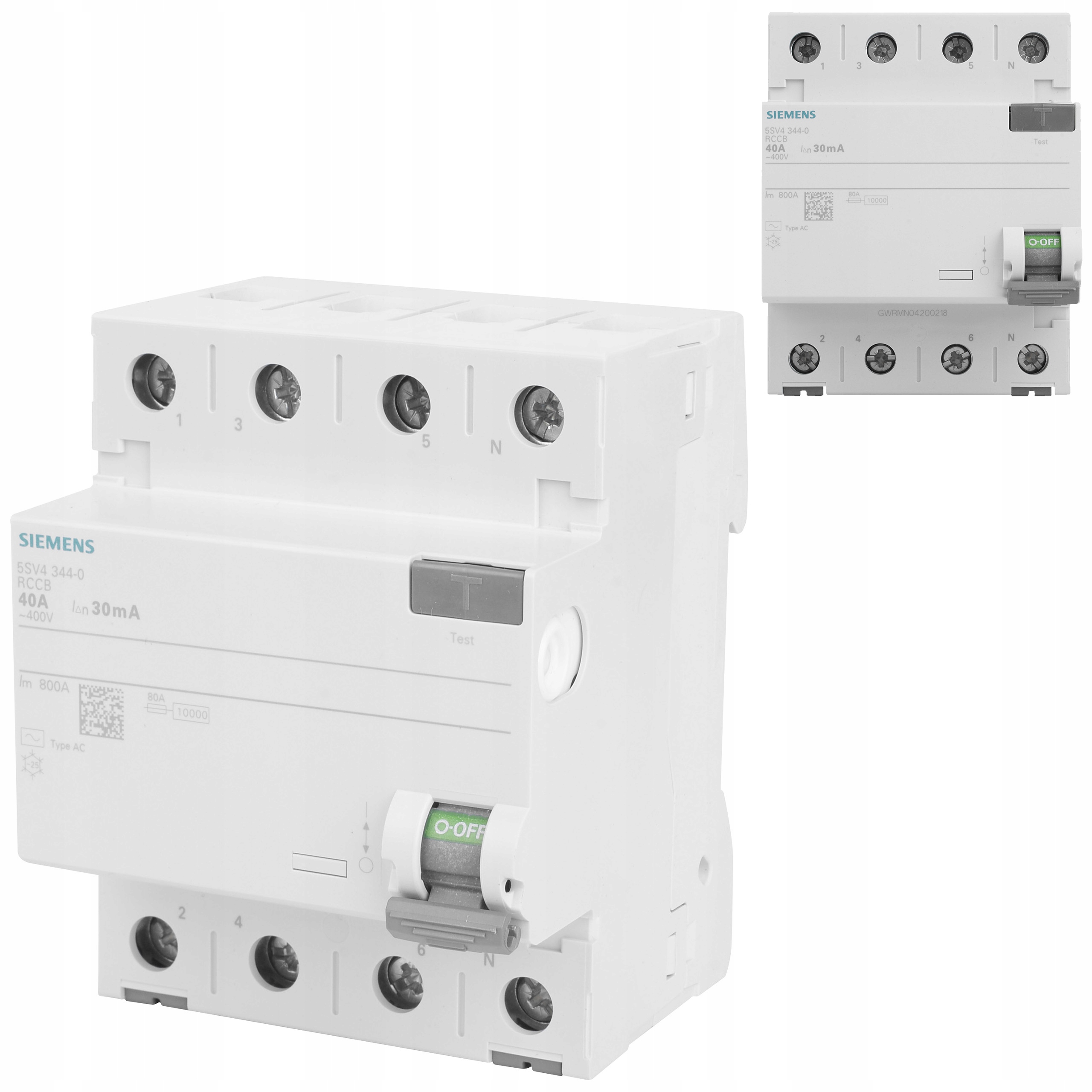 

Wyłącznik różnicowoprądowy 4P 40A 0,03A Ac 400V