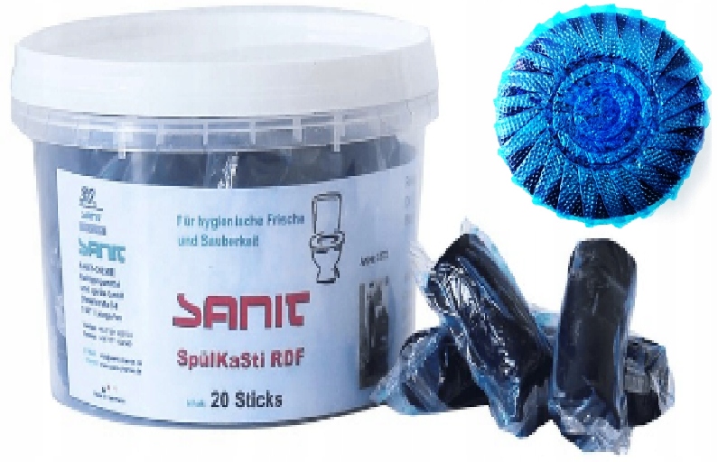 Levně Sanit Kostky Do Wc Stojanu Grohe Geberit Tece 20 Ks +dárek Fresh-disc Blue