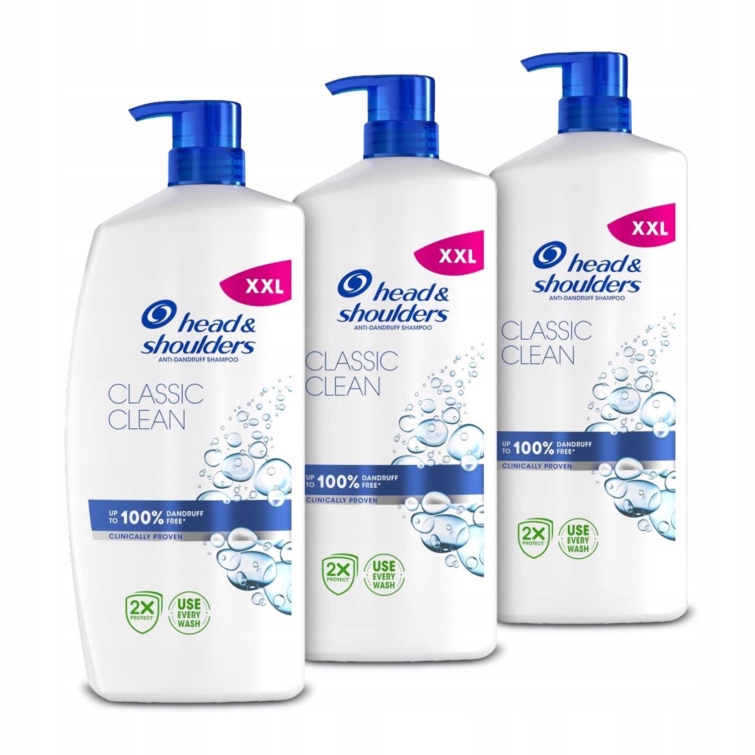 Head & Shoulders Classic Clean Szampon przeciwłupieżowy z pompką 3x800ml