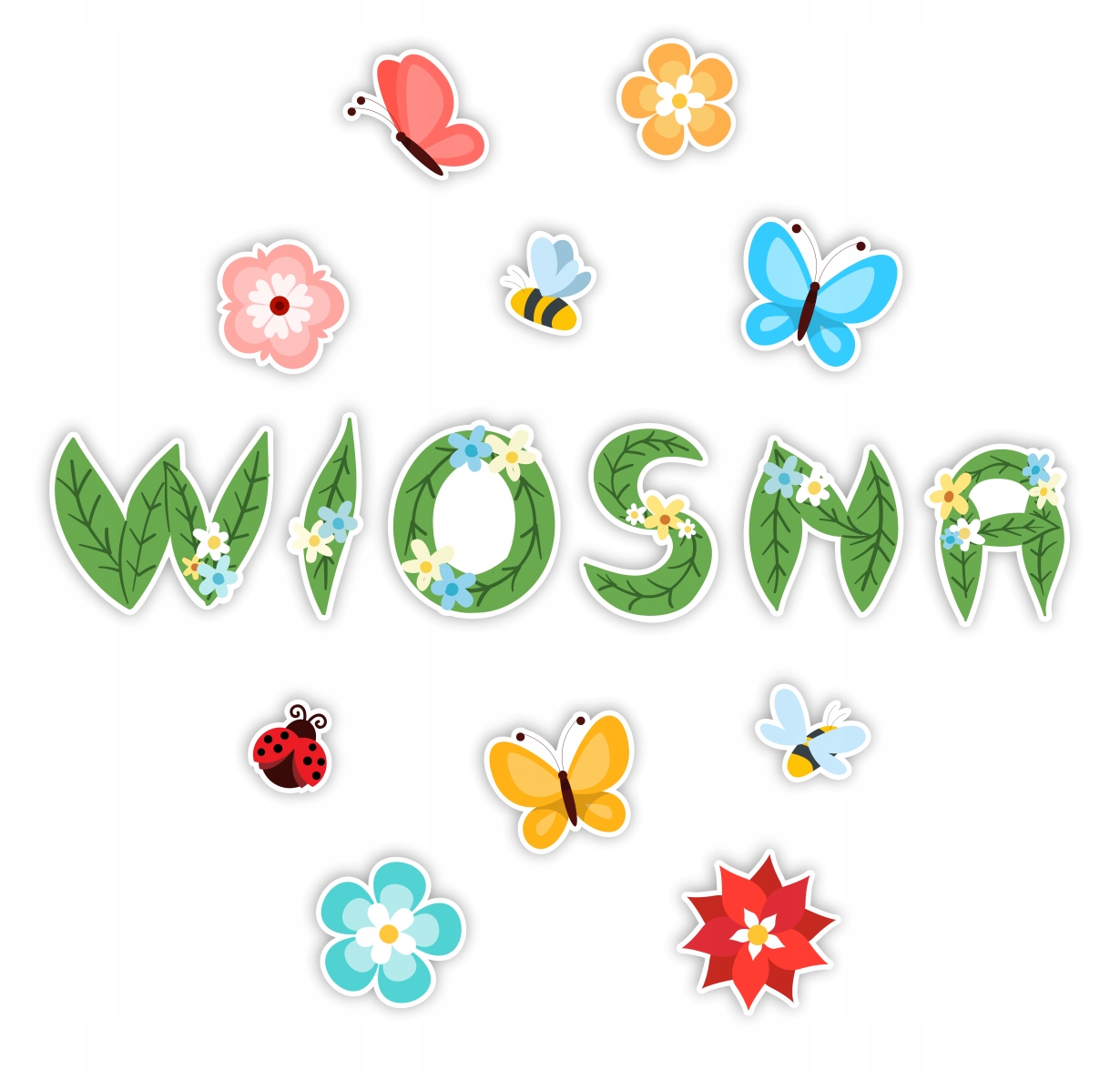 

Dekoracja Wiosna Napis Owady (16 elementów)