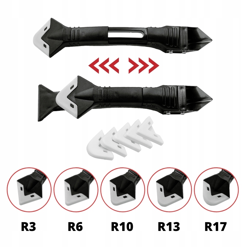 Szpachelka do nakładania silikonu Skrobak Kostki Aplikatory ZESTAW Pojemność 0 ml