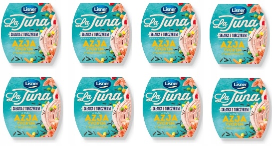 Levně 8 x 160 g Lisner Salát s tuňákem v Asijském stylu se zeleninou Karton