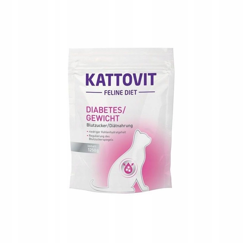 Kattovit Diabetes Weight suché krmivo pro kočky s cukrovkou a nadváhou 1250 g