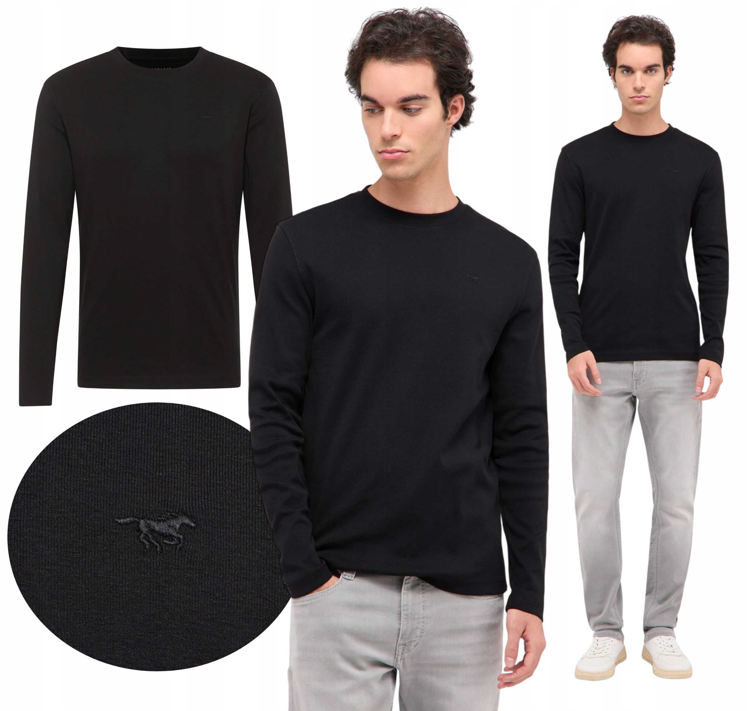 Tričko s dlouhým rukávem Pánské Mustang Arlington Slim vel. XL