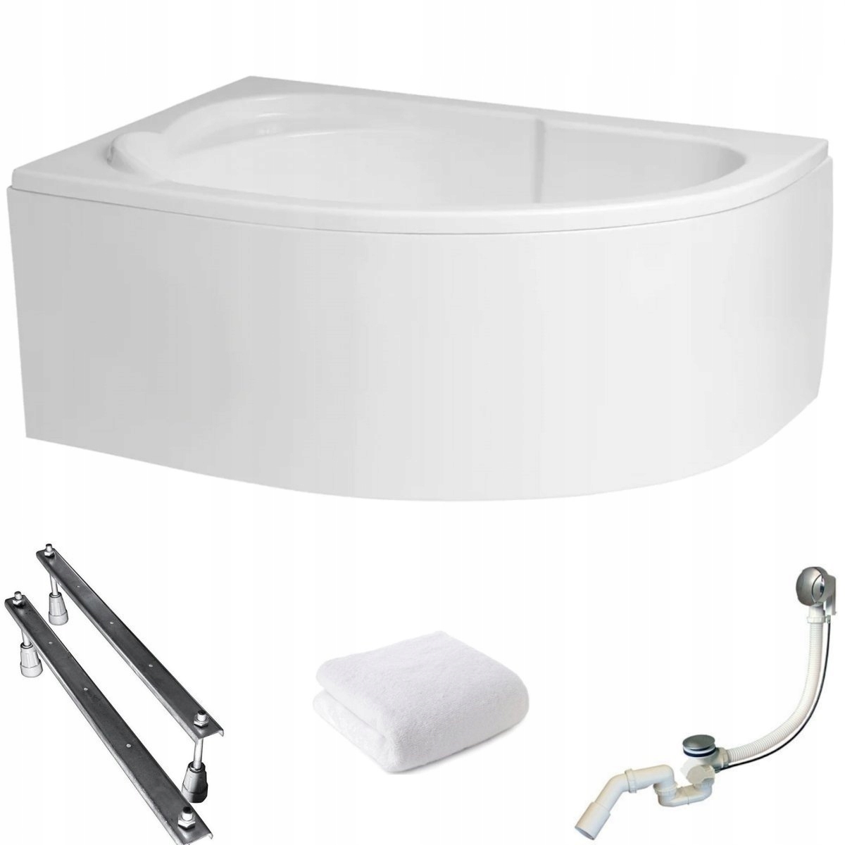 Vana asymetrická 130x85 Standard levá Kryt Sifon