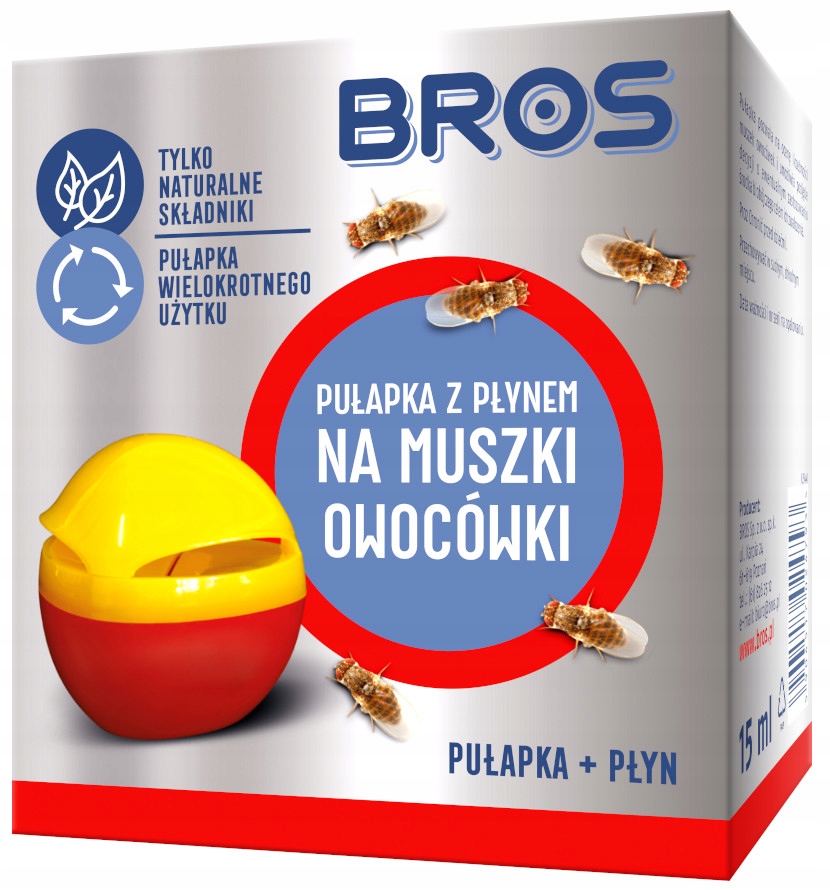 

Bros Pułapka z płynem na muszki owocówki 15 ml