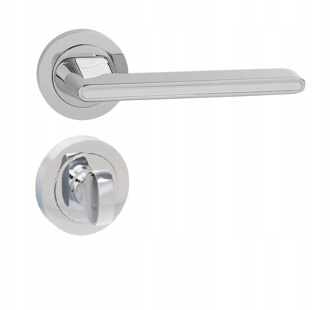 Klika Tesla chrom lesklá/bílá Wc rozety