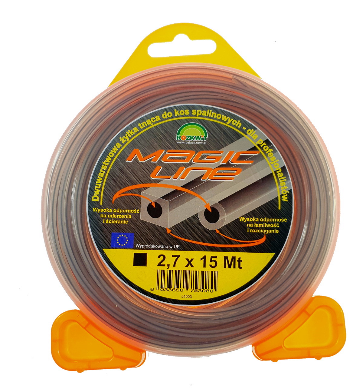 

Żyłka Tnąca Do Kosy Z Drutem 2,7mm x 15m Kwadrat