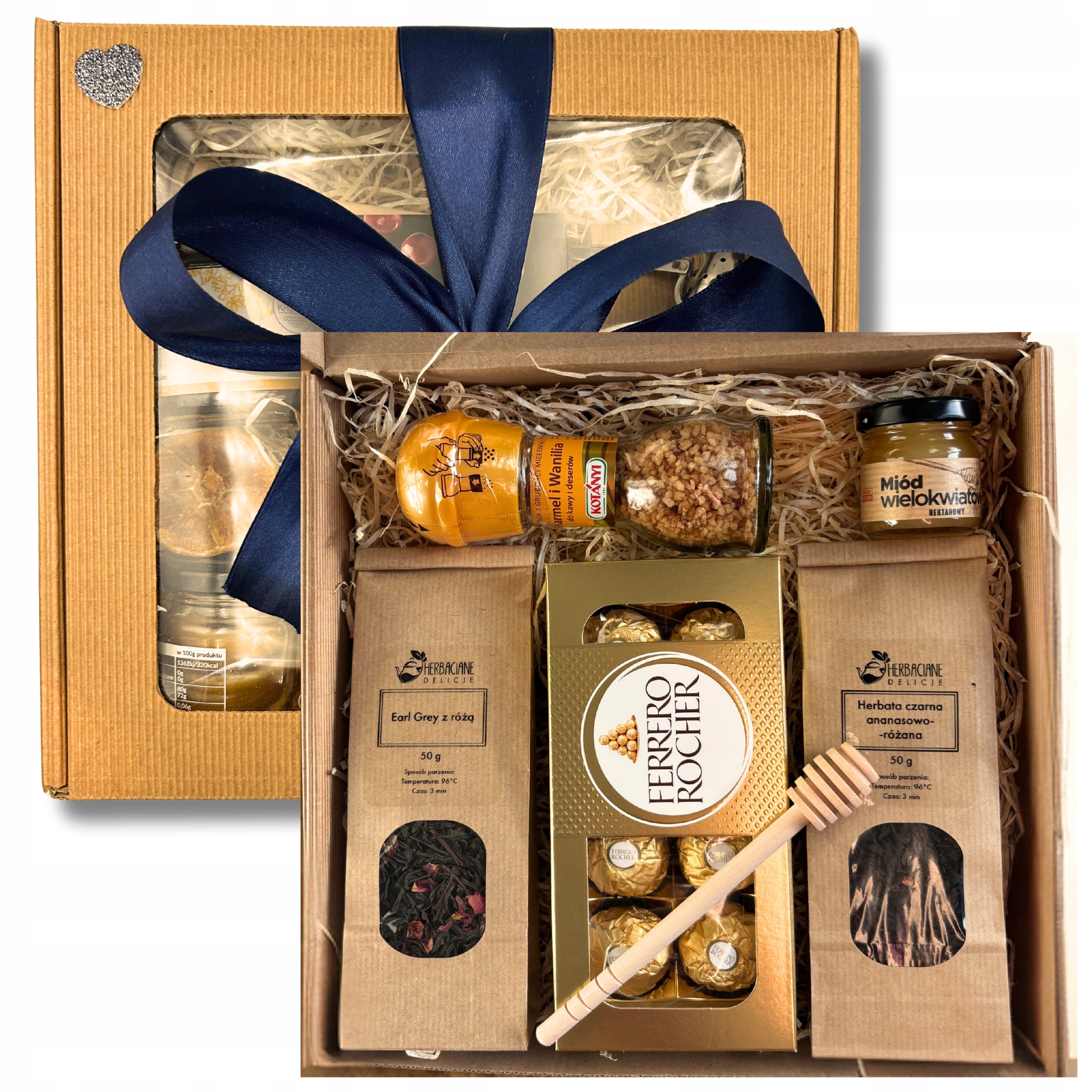 Levně Dárková Sada Narozenin Jmeniny Čaj Sladkosti Ferrero Dárek Box