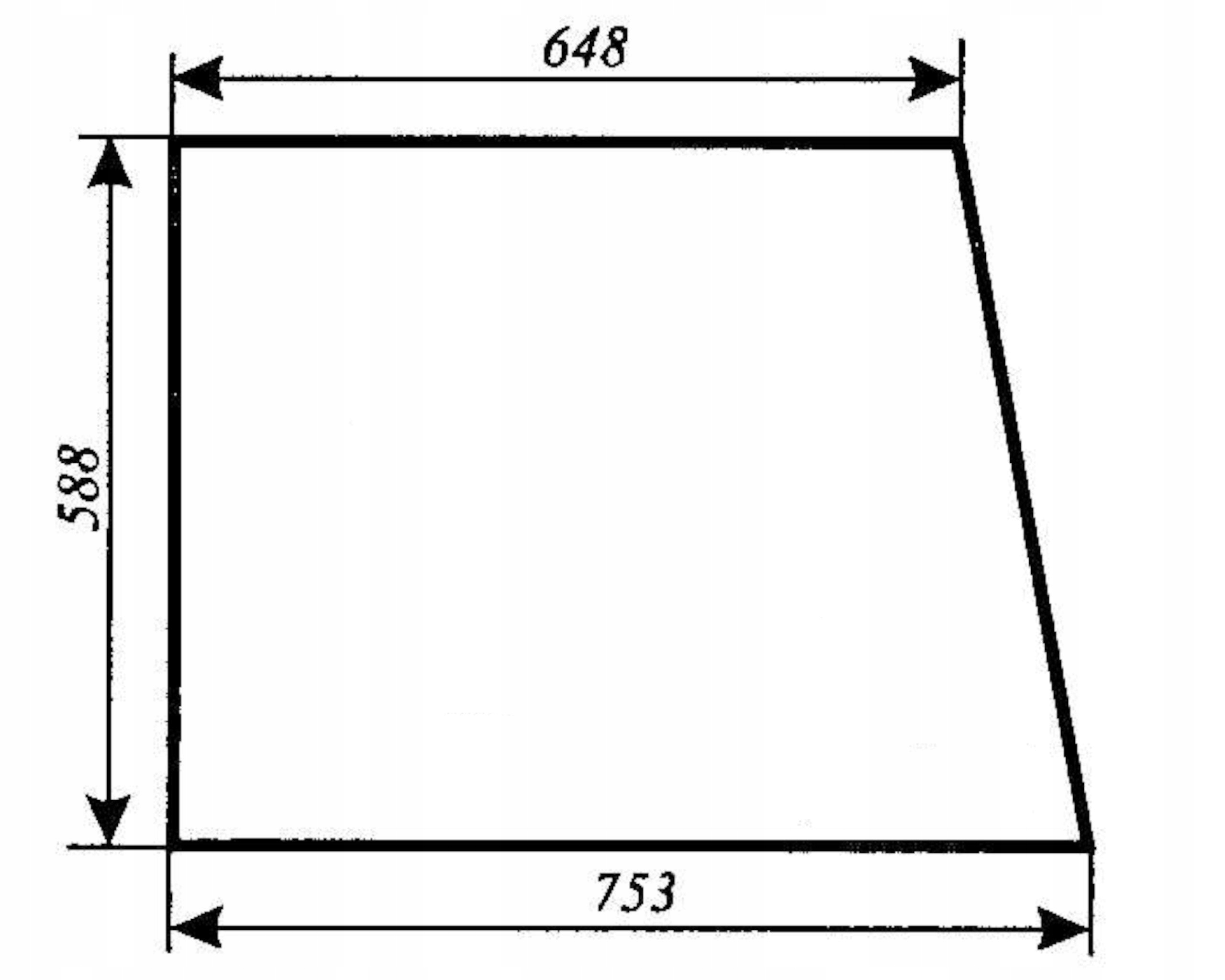 sklo Massey Ferguson 2000 dveře levé 1634974M1