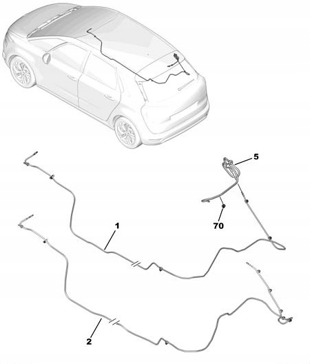 PRZEWOD SPRYSKIWACZA TYL CITROEN C4 PICASSO