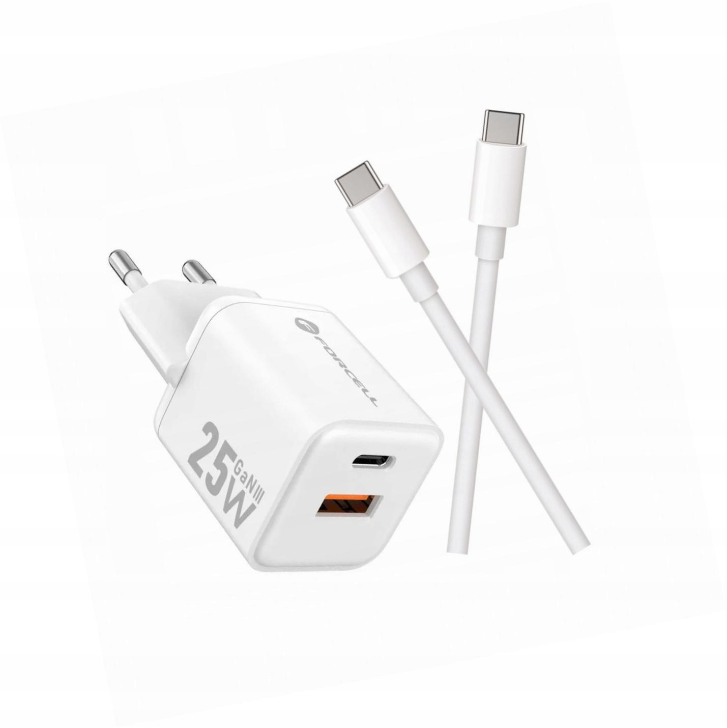 Szybka ładowarka Gan 25W 2 porty z kablem Usb-c do Samsung Galaxy S24 Plus