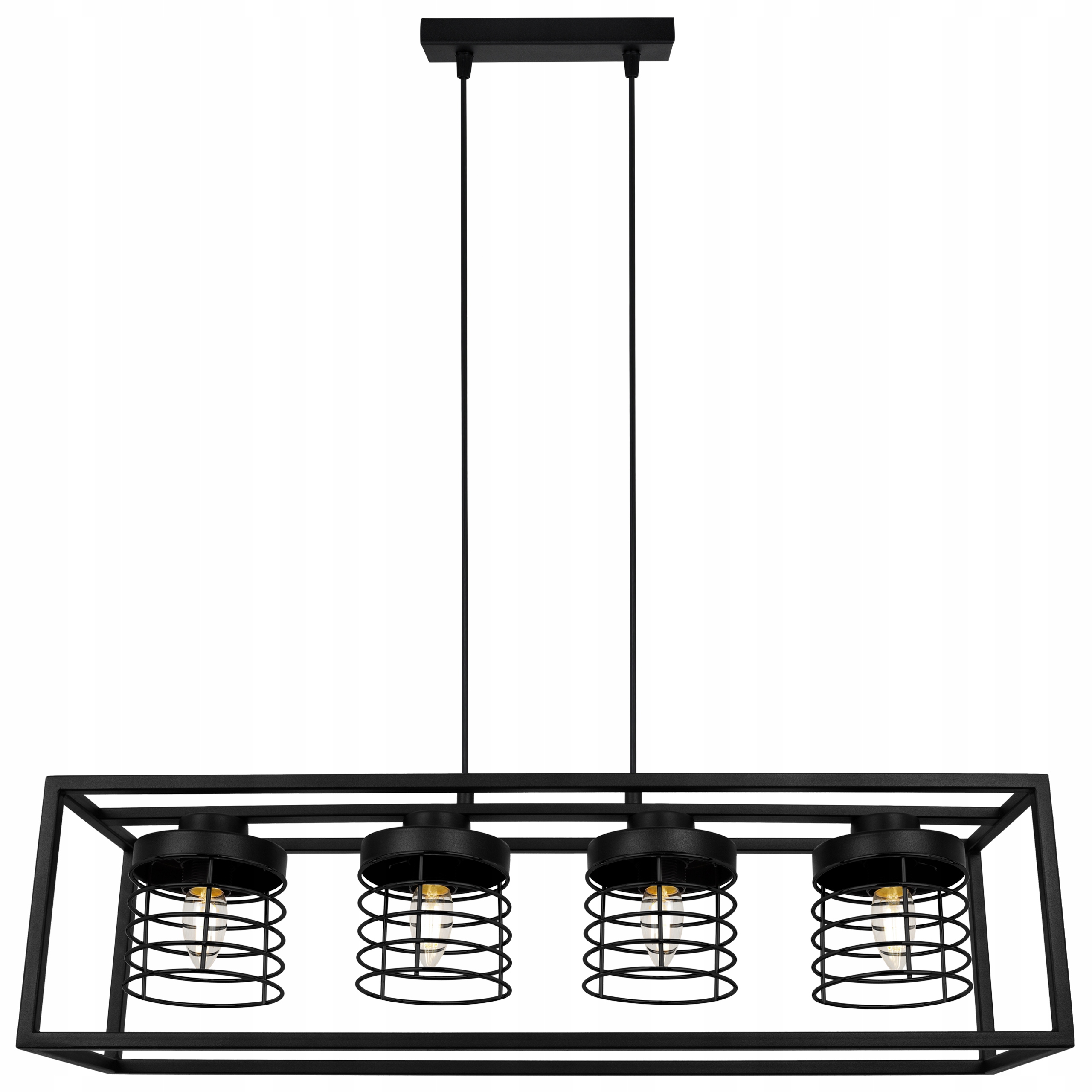 Závěsné Stropní Svítidlo Lustr Černá Loftová Klec Do Obývacího Pokoje Jídelny Kuchyně