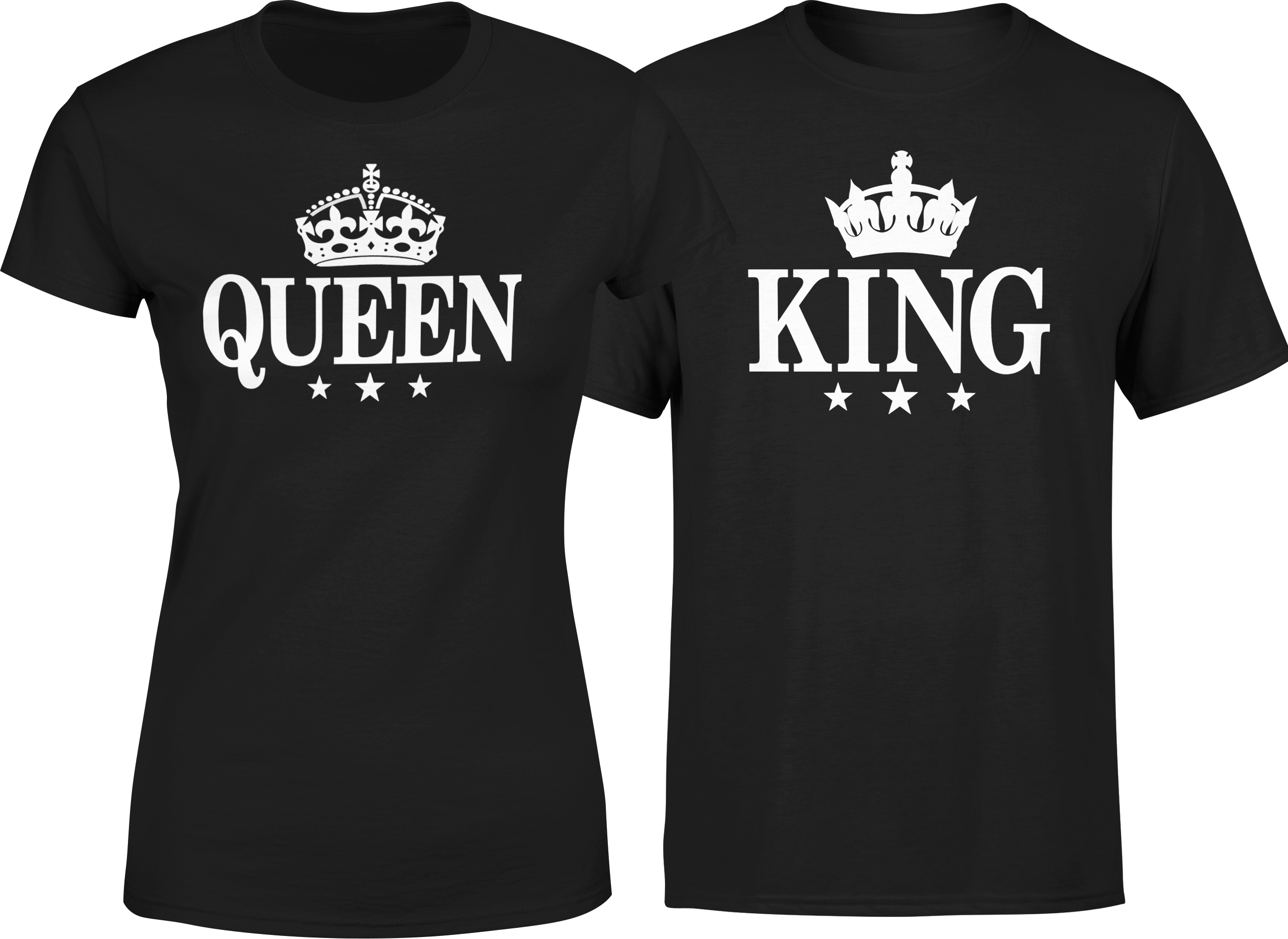 ZESTAW KOSZULKI DLA PAR KING QUEEN T-SHIRT PARY KOSZULKA DAMSKA BLUZKA