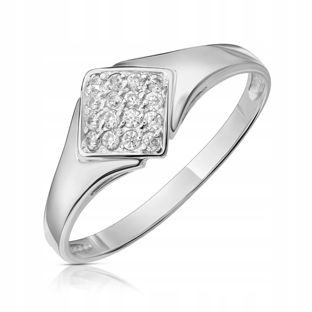 Prstýnek S Čtvercovým Očkem 925 Zirkony Elegantní VEL.23