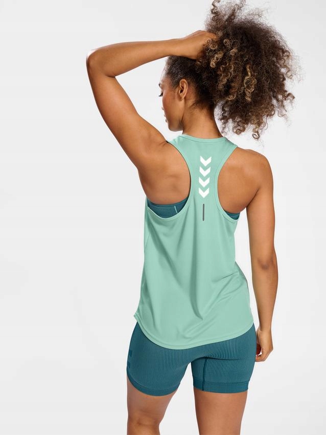 HUMMEL SPORTOWA KOSZULKA TOP BOKSERKA LOGO HBH HMR__M Dekolt okrągły