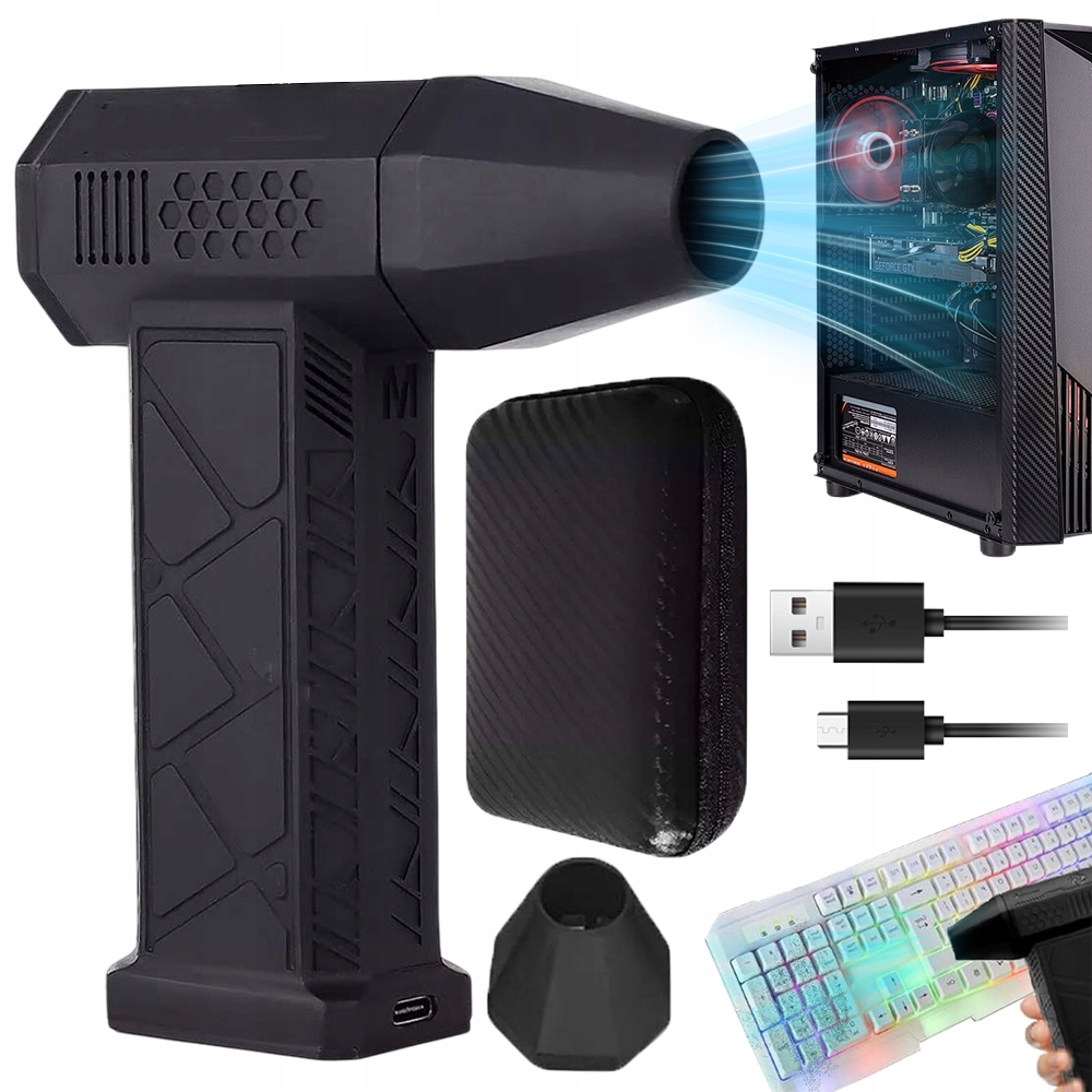 Wielofunkcyjna Dmuchawa Elektryczna Turbo Mini Odkurzacz 130000 rpm