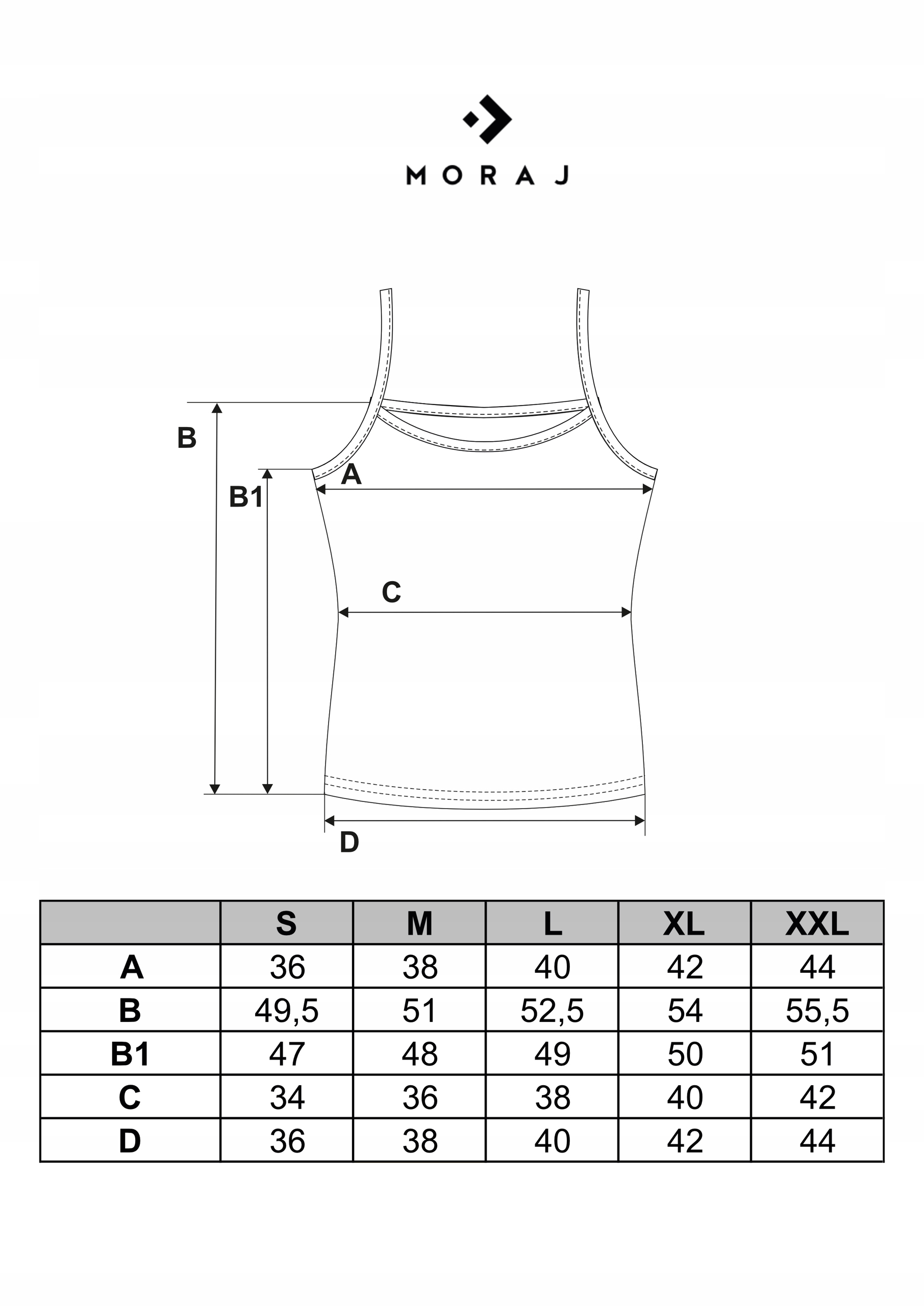 KOSZULKA DAMSKA TANK-TOP BAWEŁNA CIENKIE RAMIĄCZKA OKRĄGŁY DEKOLT MORAJ S Liczba sztuk w ofercie 1 szt.