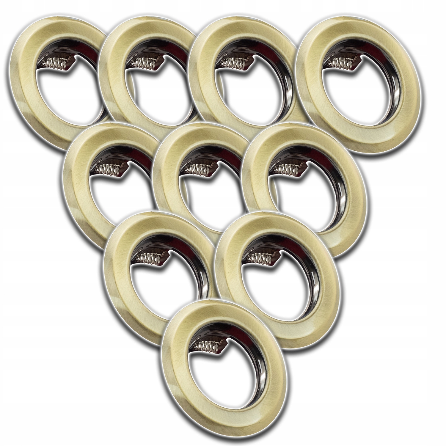 10xHLINÍKOVÉ Stropní Svítidlo Halogen Kruhové Očko Mosaz