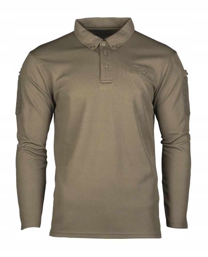Mil-Tec Polo Sportowe z Długim Rękawem Oliwkowe XL