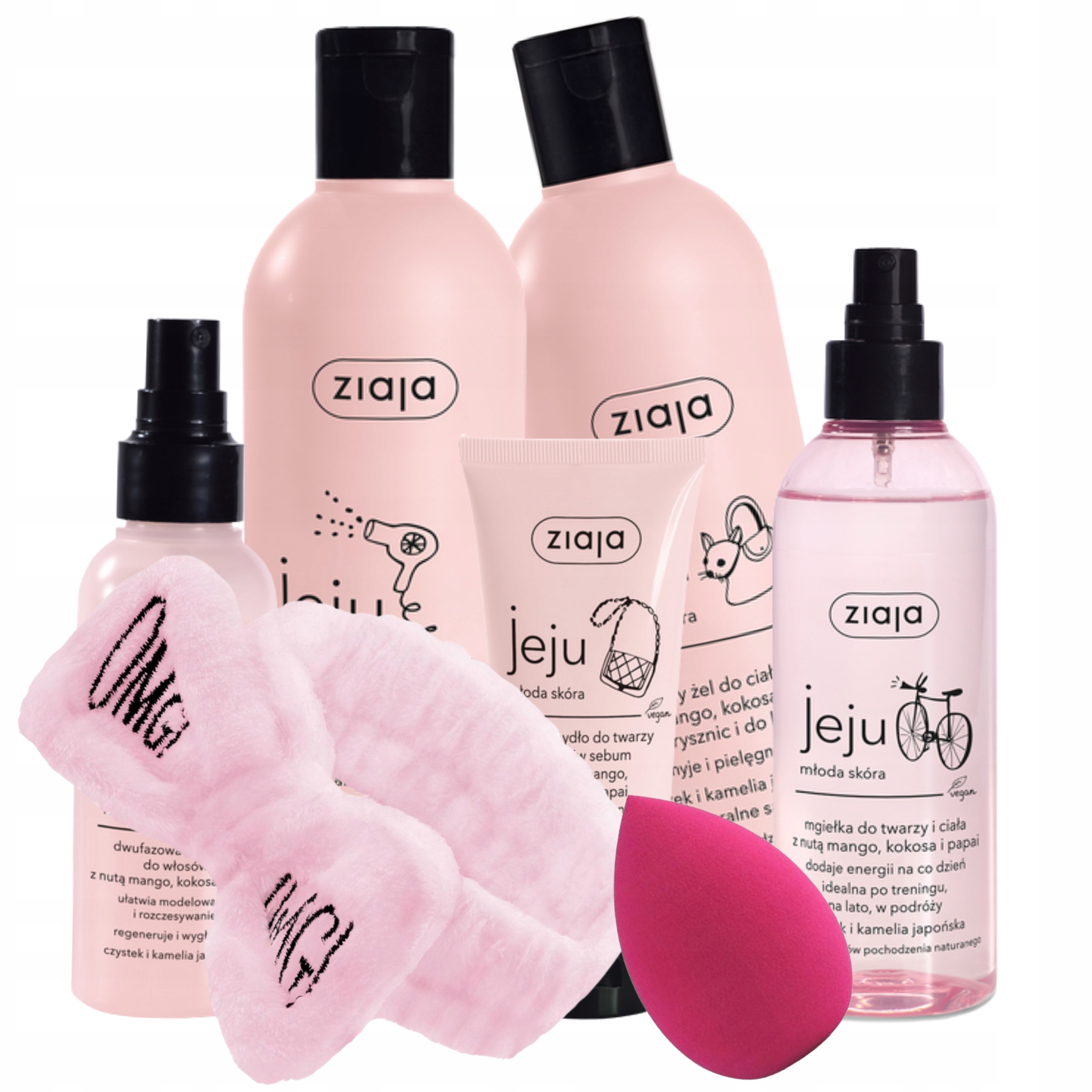 Ziaja Jeju Różowy Zestaw Kosmetyków dla nastolatki Love Pink