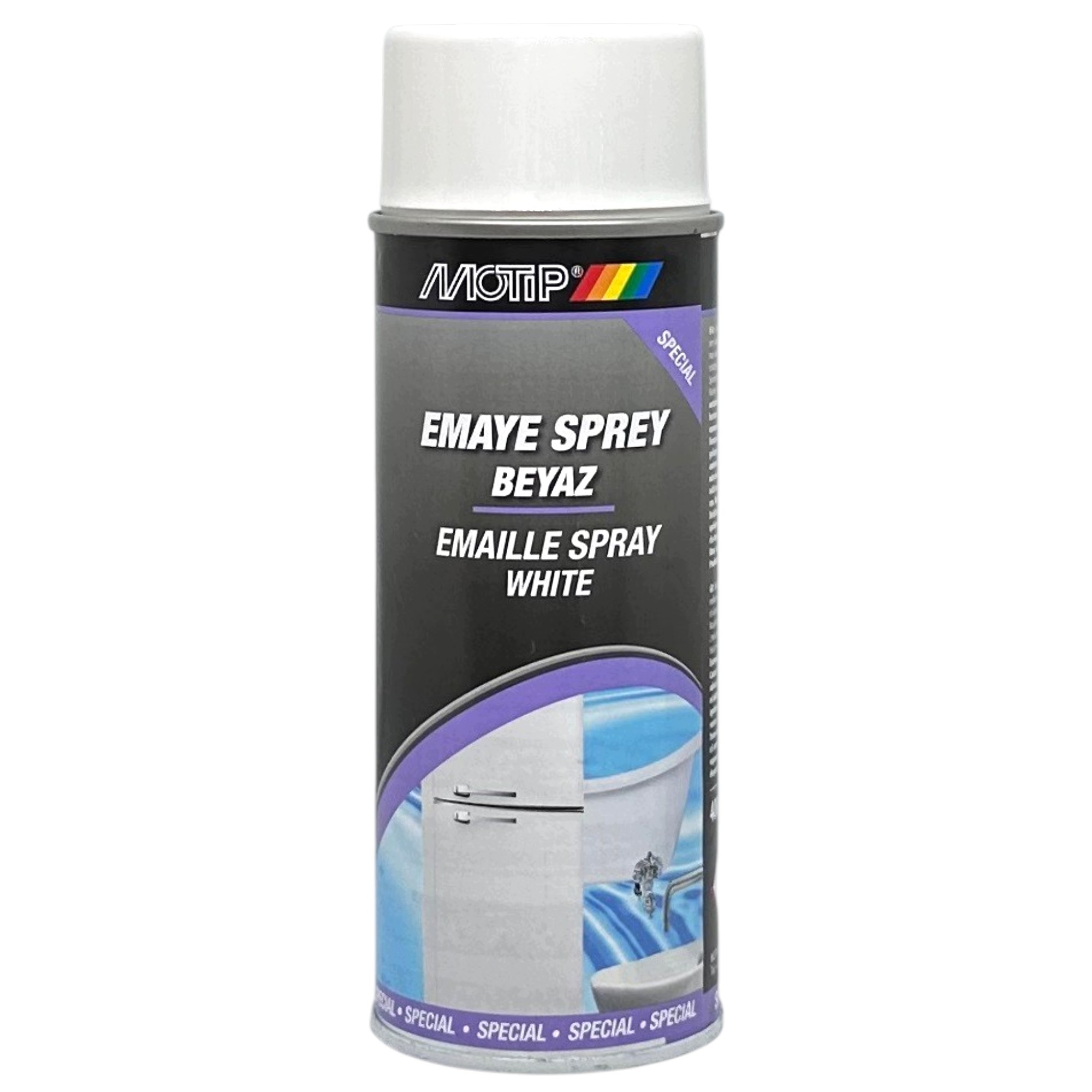 Motip Farba Emalia do renowacji pralek lodówek Biały Spray 400ML Agd