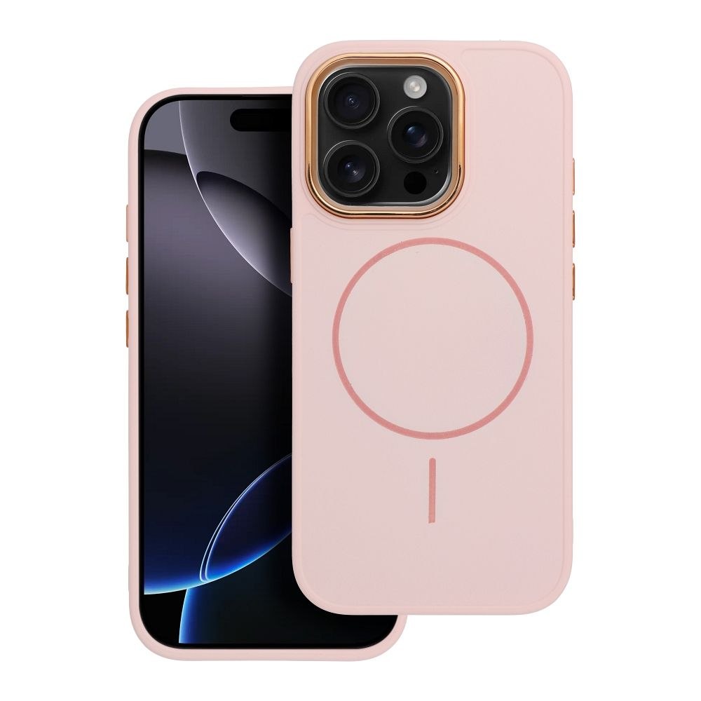 Etui na iPhone 13 Frame Mag Cover zgodne z MagSafe pudrowy róż