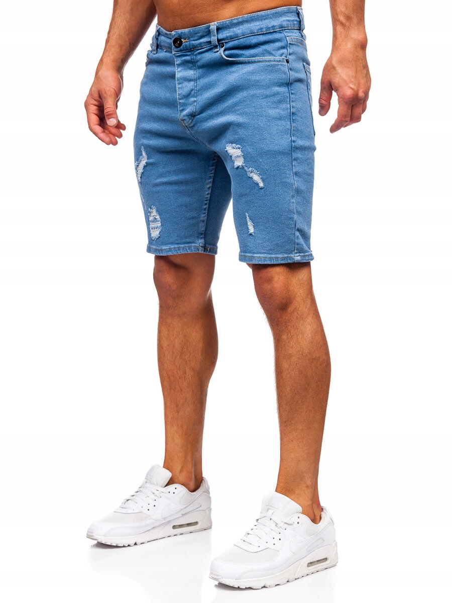 Kraťasy Pánské Džínové Kalhoty Tmavě Modré 0735 DENLEY_38/2XL