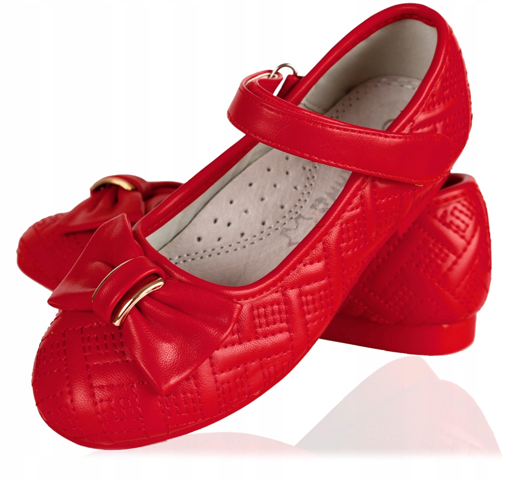 Balerinki różowe róż ażurowe profilowane skóra 26 Bohater brak