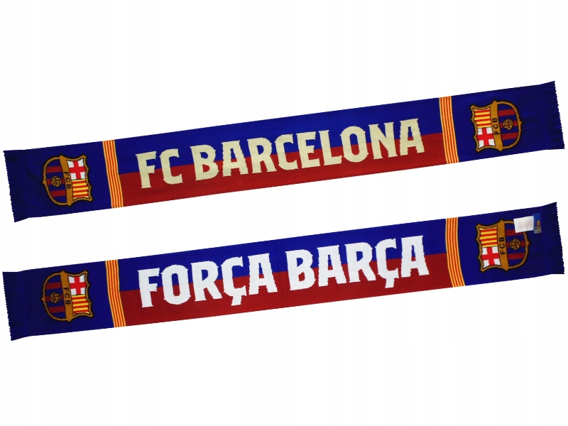 Fc Barcelona Dwustronny Oficjalny Szalik 140 X 18 Niebiesko-czerwony 24/25