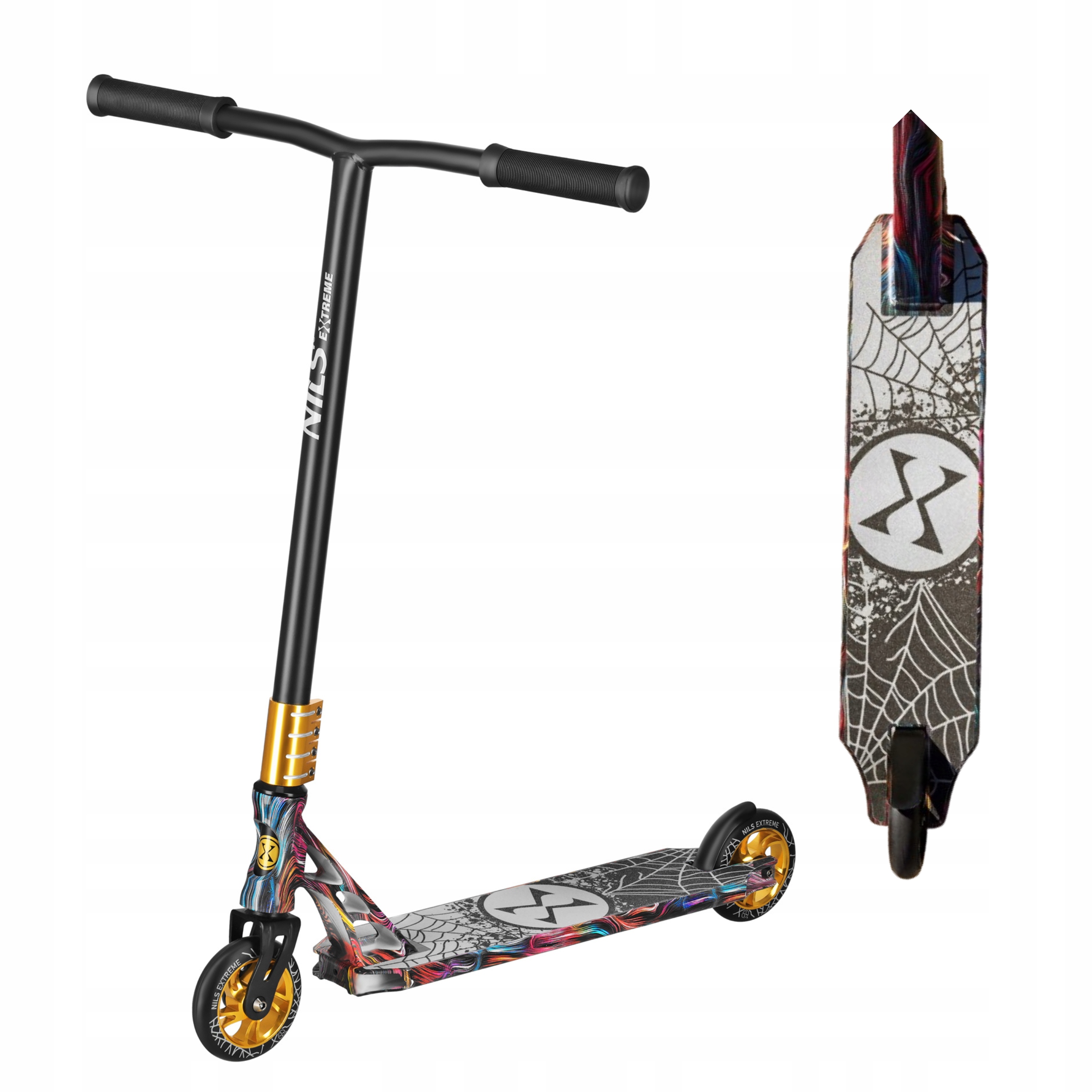 Hulajnoga wyczynowa stunt triki skatepark pająk 100kg 110 Nils Extreme