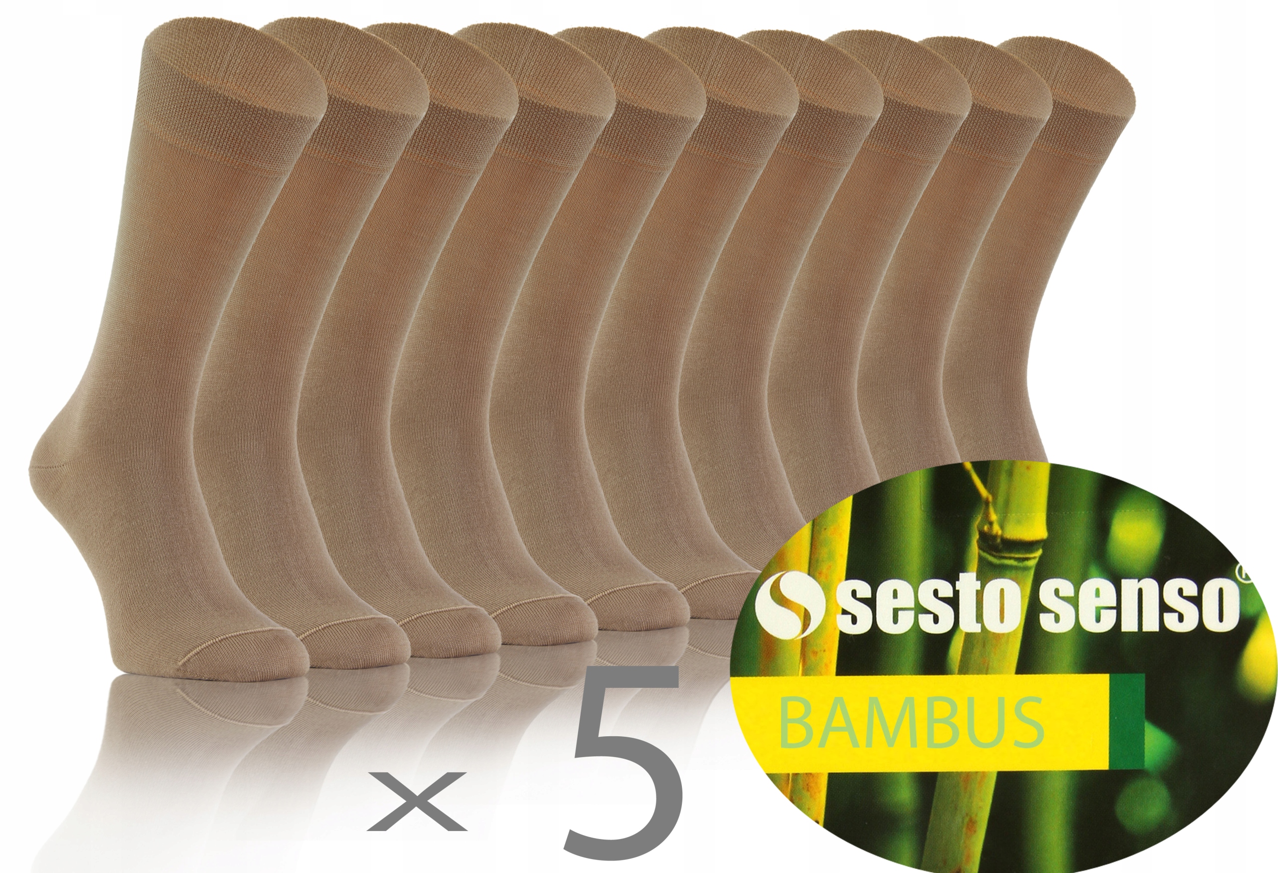 5 X Skarpety garniturowe BAMBUSOWE Sesto 43-46