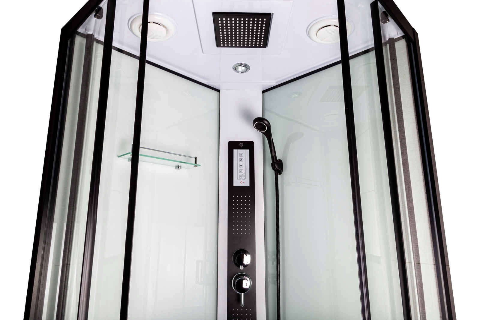 KABINA PRYSZNICOWA Z HYDROMASAŻEM 90x90x216 BIAŁA / CZARNA EAN (GTIN) 5907548114860