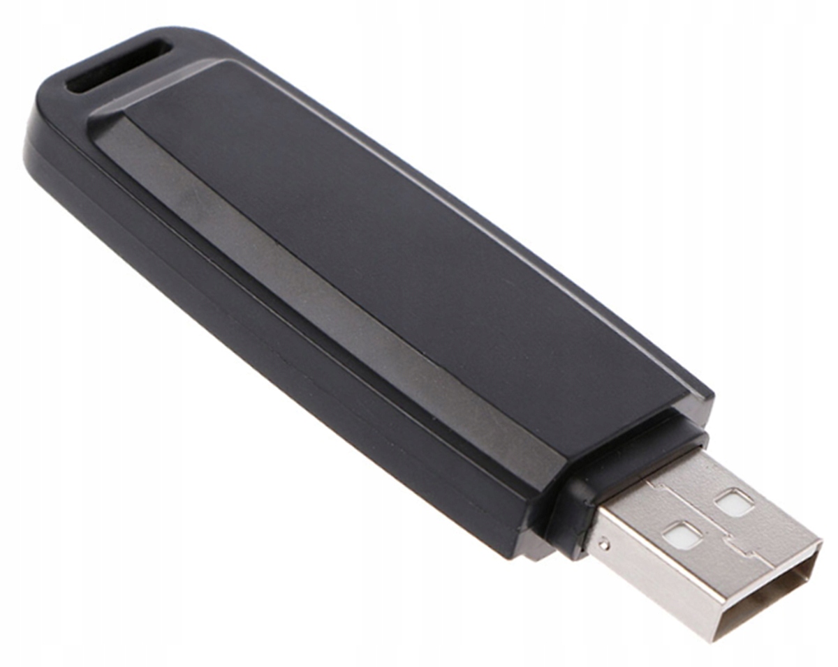 DYKTAFON MINI PODSŁUCH SZPIEG PENDRIVE DYSKRETNY REJESTRATOR MICROSD AK288A Kolor czarny