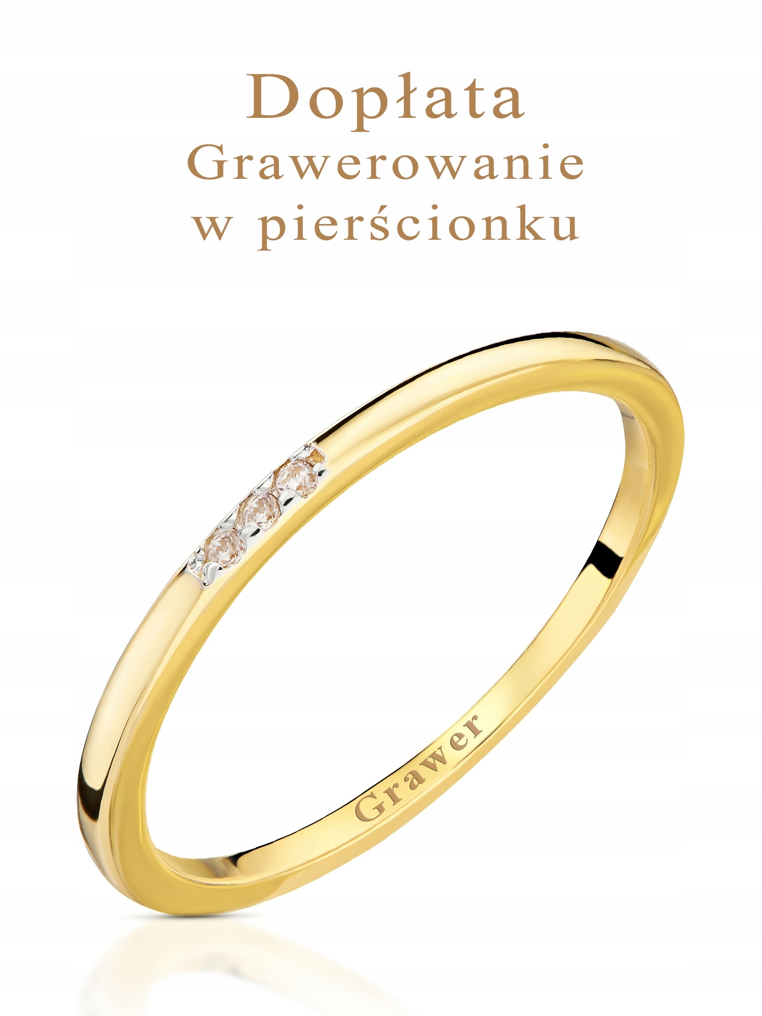 

Dopłata Grawerowanie w pierścionku