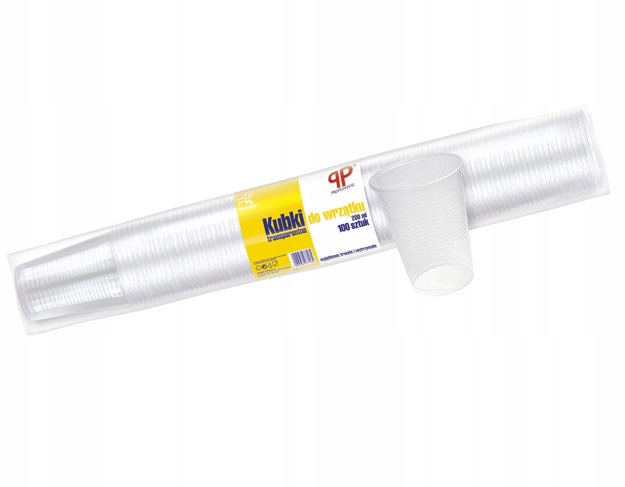 

Kubek plastikowy transparentny 200ml wrzątek kawa