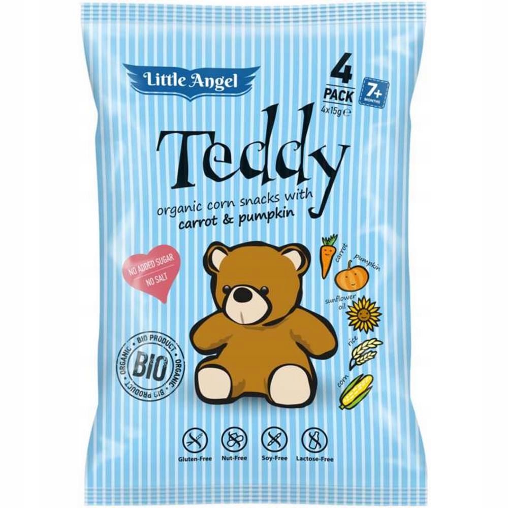 Levně 5X Cibi Teddy Kukuřičné křupky – mrkev a dýně – od 7 měsíců