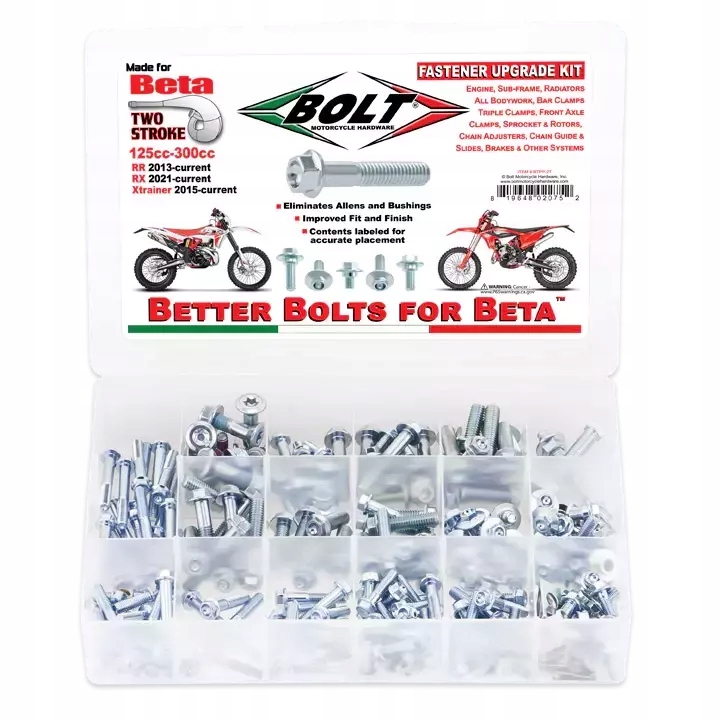 Bolt Usa sada skrutiek Pro Pack Vylepšená pre Beta 2T 2013 2024