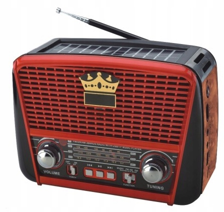 RADIO RETRO SOLARNE AKUMULATOROWE USB GŁOŚNIK Marka Golon