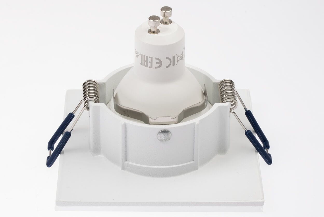 Aqua IP44 oprawa oczko kwadrat do łazienki białe Długość/wysokość 1 cm