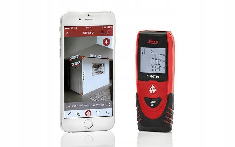 LEICA DISTO D1 Laserowy Dalmierz Bluetooth 40m Wewnętrzny — miniatura 4