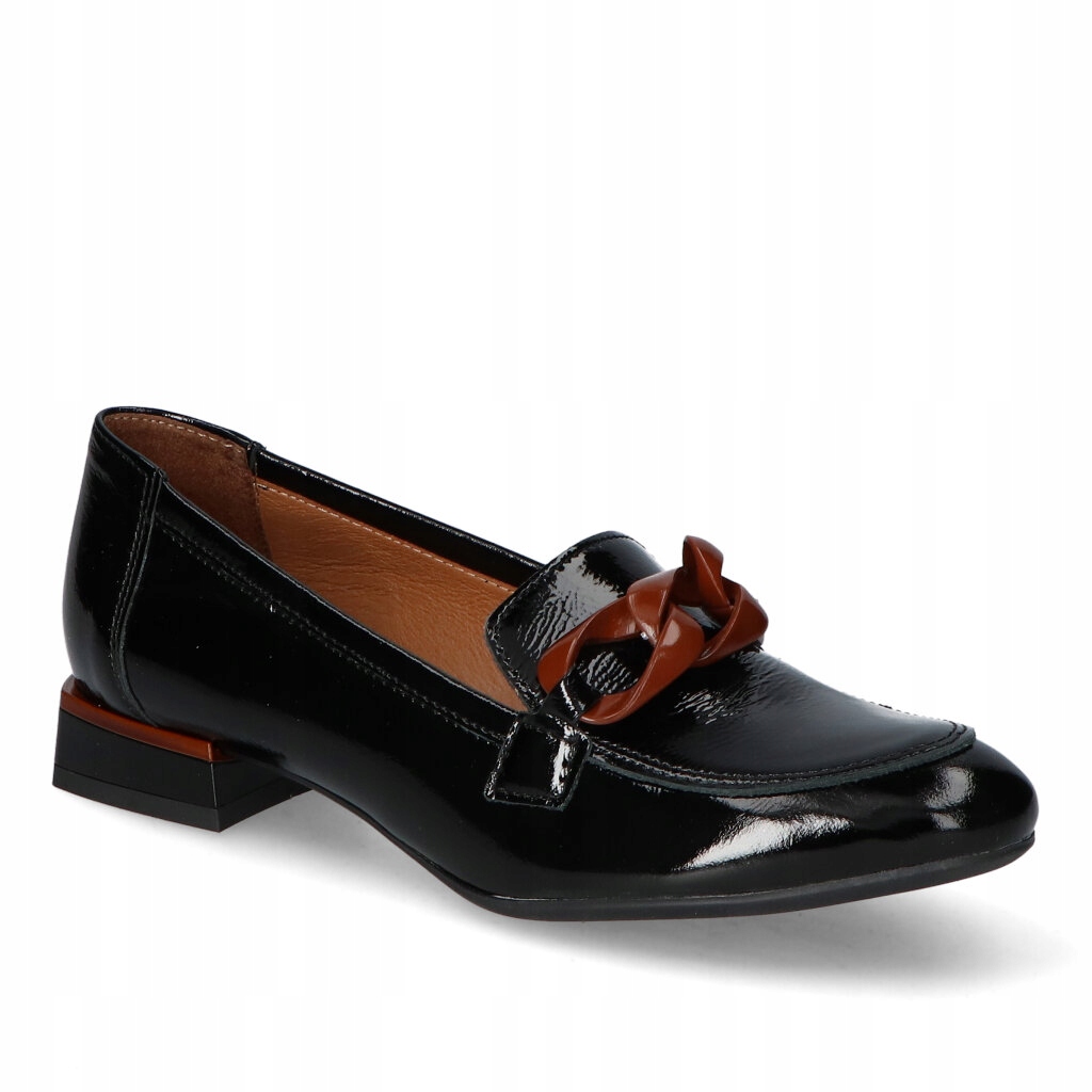 Mokasíny Gamis 5301/A128+Černé červené s lakem 39