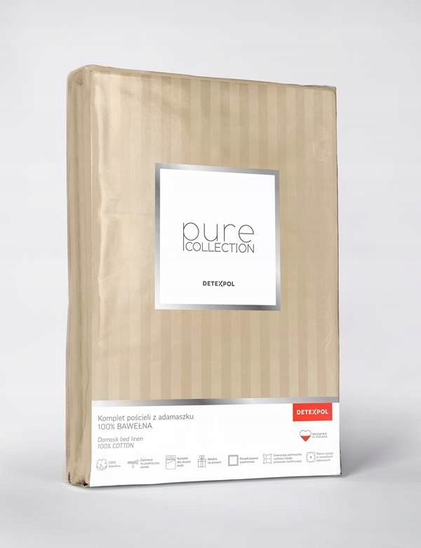 Hotelové povlečení Damašek Pískově Béžová 140x200cm 100% bavlna