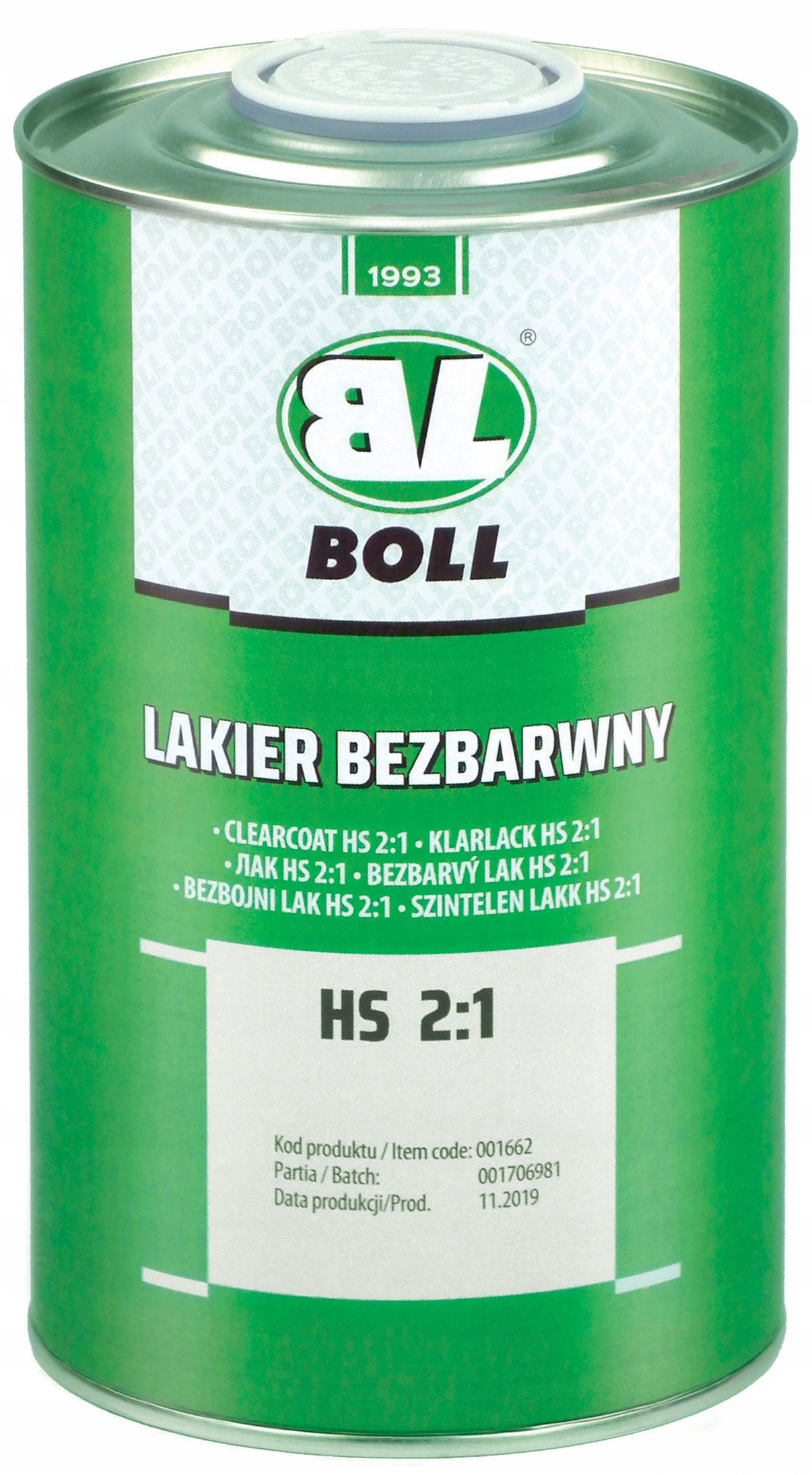 

Boll Lakier Bezbarwny Hs 2:1 1L