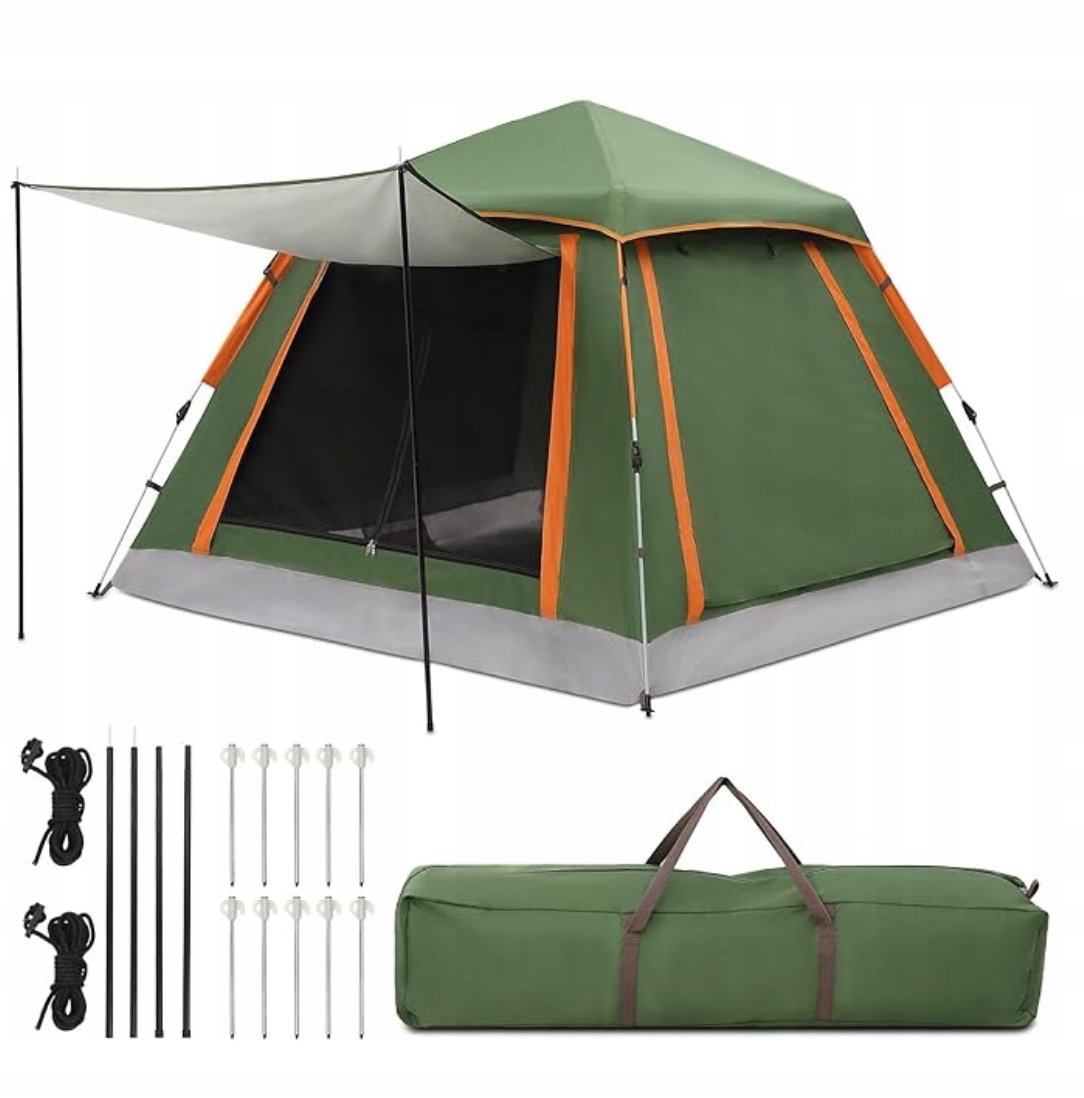 Namiot Turystyczny Automatyczny Kempingowy Kopułowy 3 Osobowy Pop Up