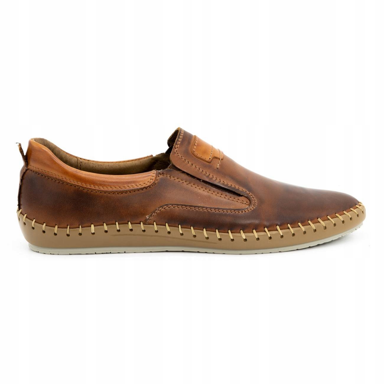 

Buty męskie mokasyny skórzane 816MA brązowe 41